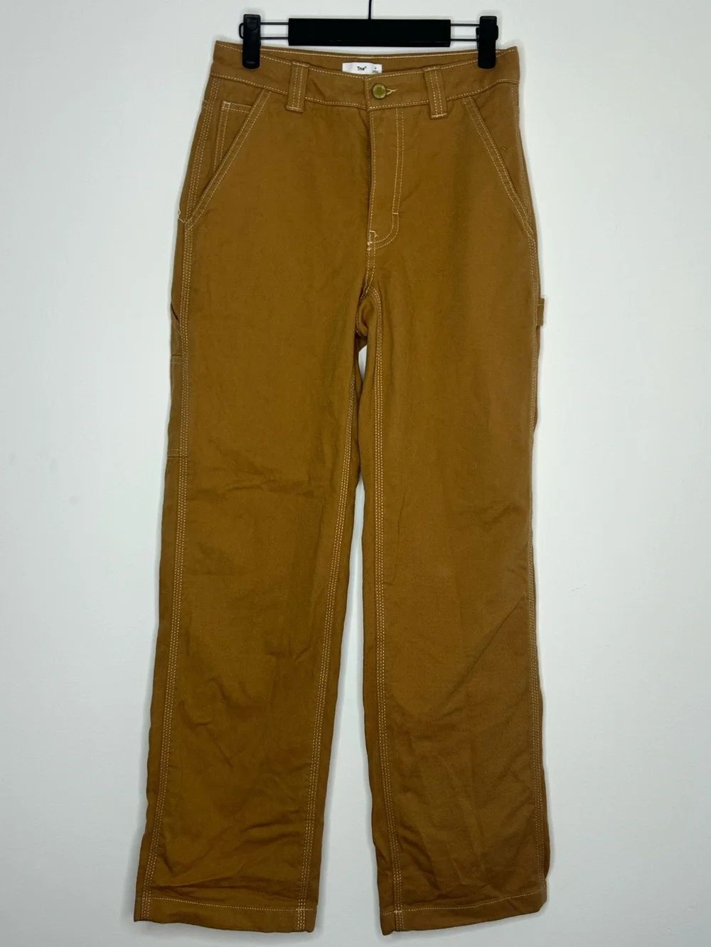 TNA Straight-Leg Carpenter Pants in Caramel Brown